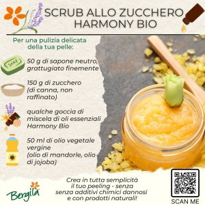 Fai da te: Scrub allo zucchero e miscela di oli Harmony Bio